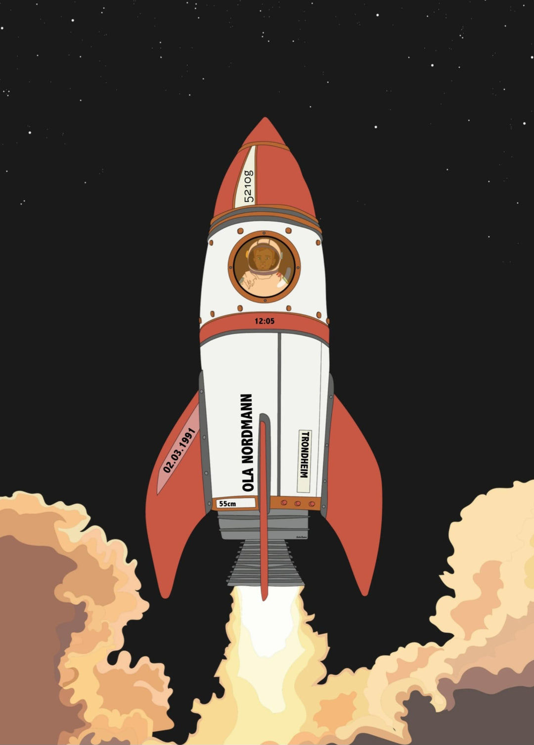 Birth poster - Rocket child