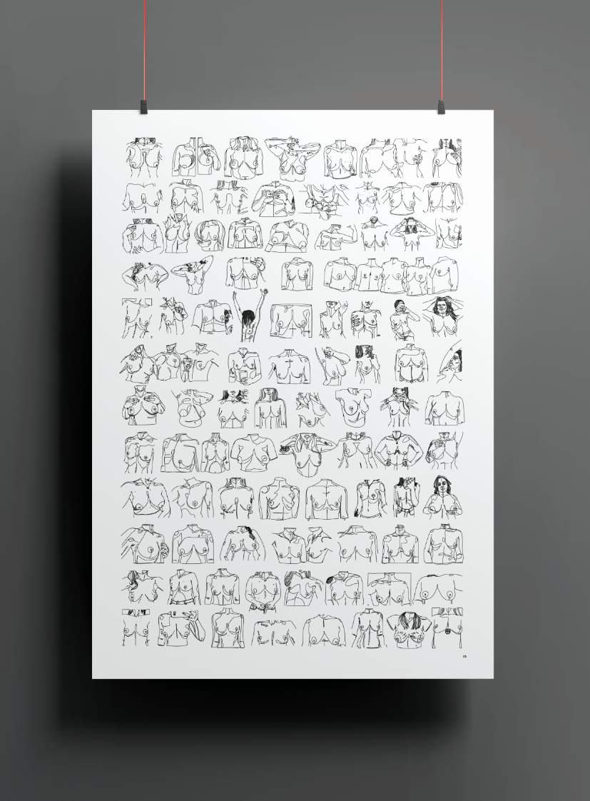 VAGPWR Illustration Poster - 100Boobies