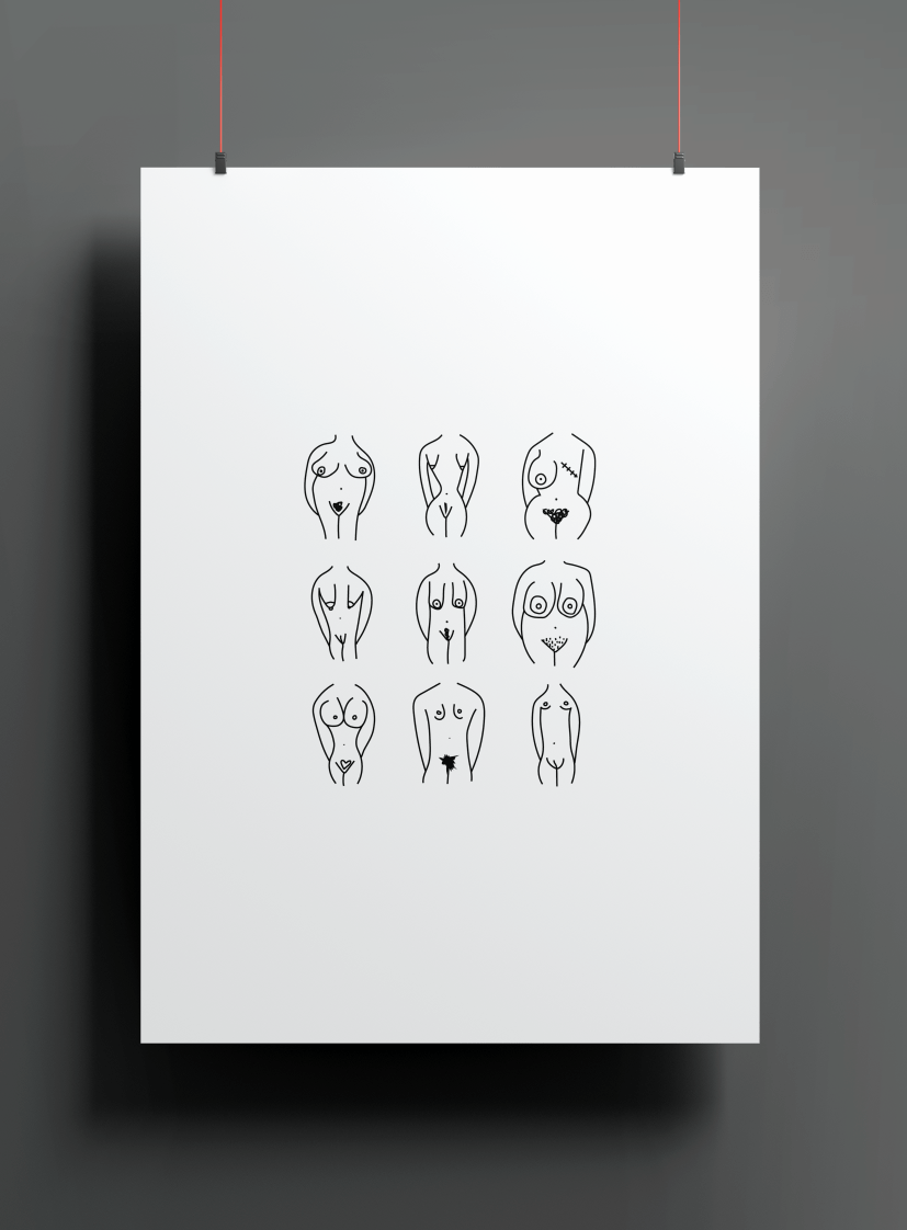 VAGPWR Illustration Poster - Bodies