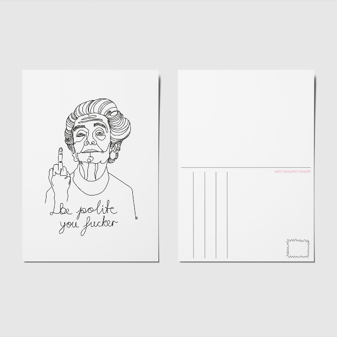 VAGPWR Post Cards Postcard - Be Polite