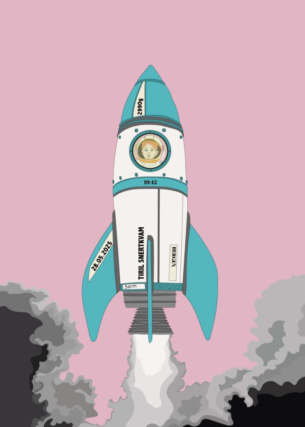 Birth poster - Rocket child