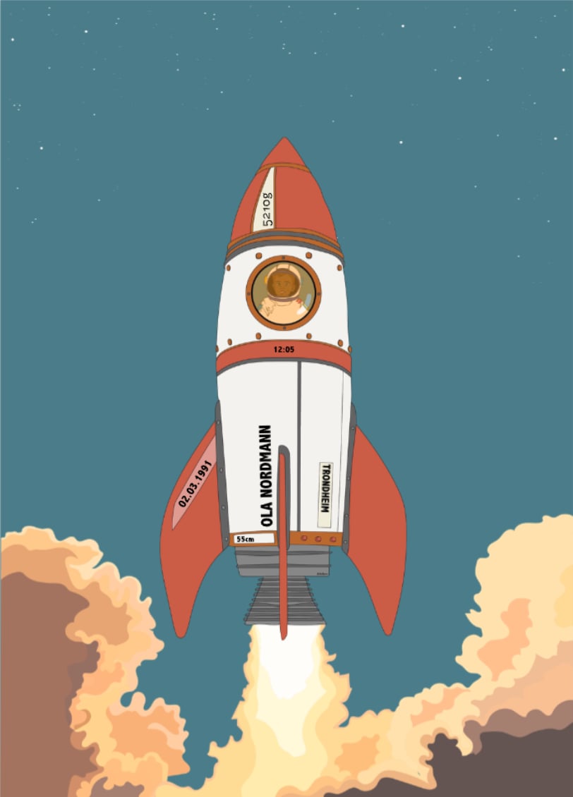 Birth poster - Rocket child