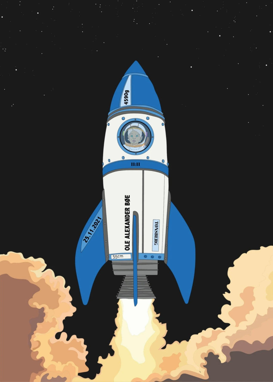 Birth poster - Rocket child