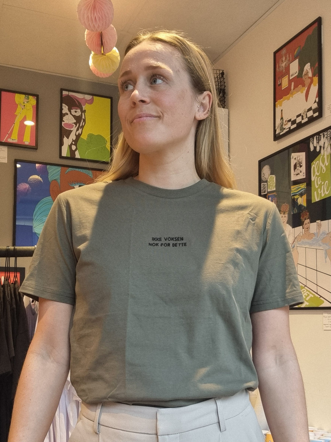 Not old enough - Unisex organic ribbed neck t-shirt