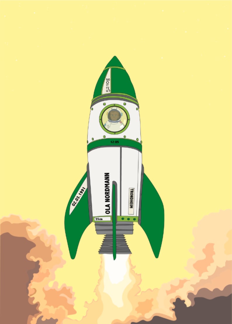 Birth poster - Rocket child