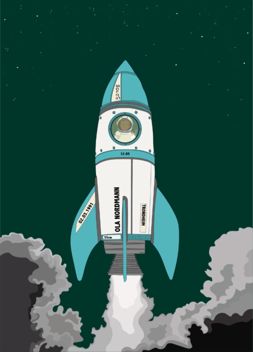 Birth poster - Rocket child