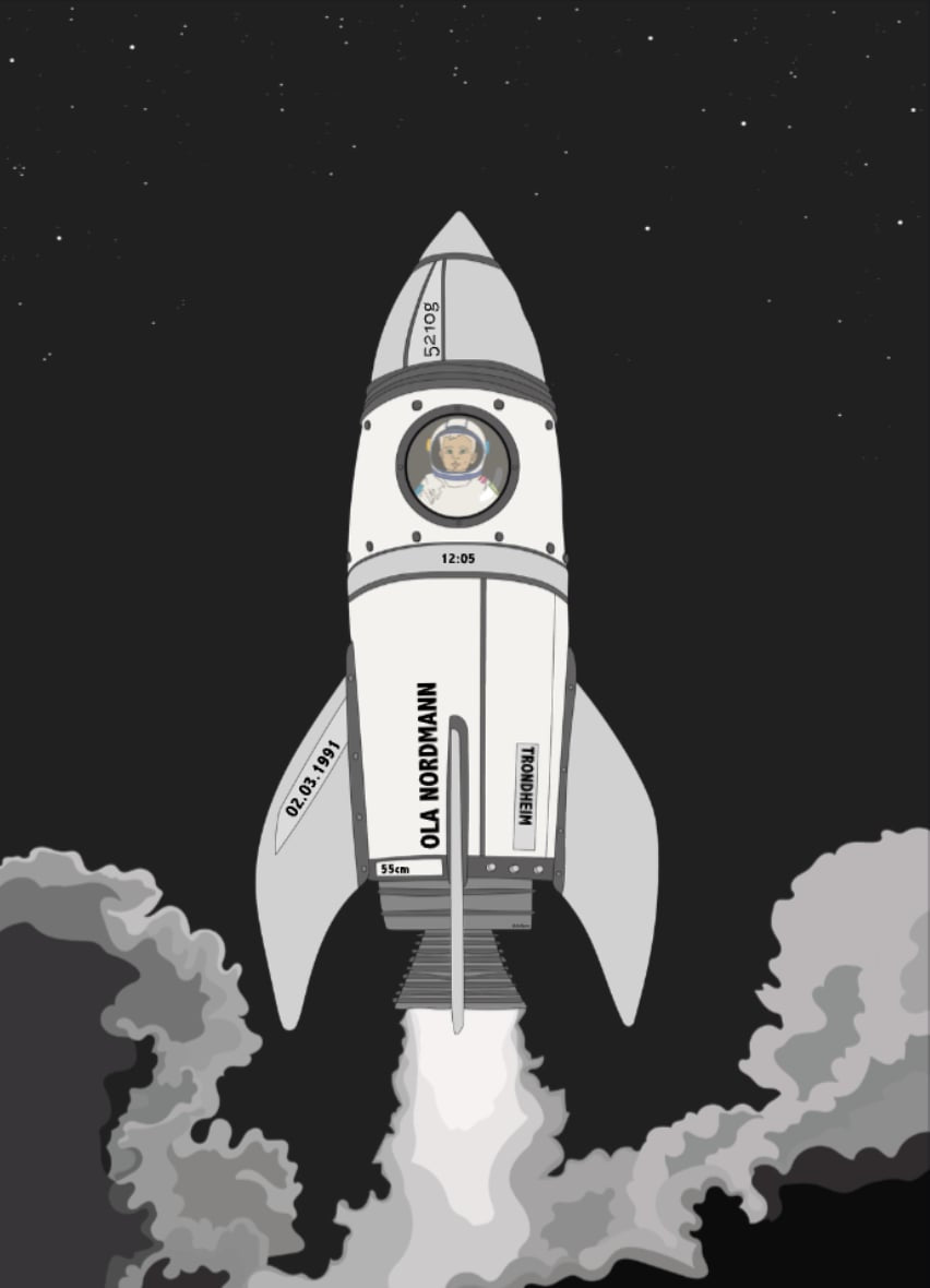 Birth poster - Rocket child