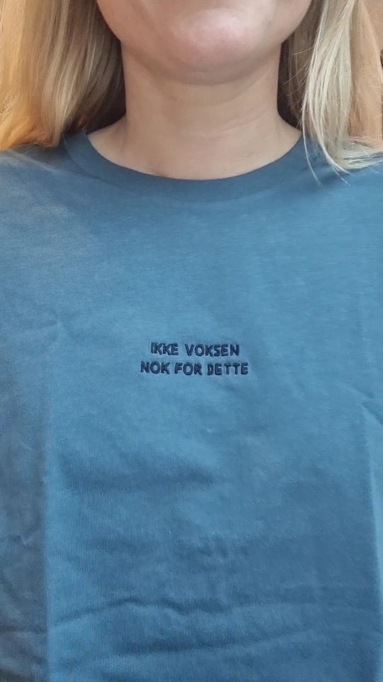 Not old enough - Unisex organic ribbed neck t-shirt