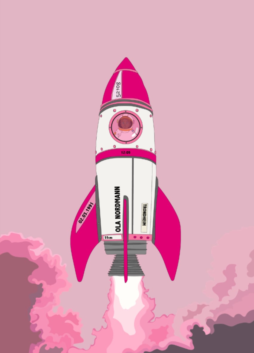 Birth poster - Rocket child