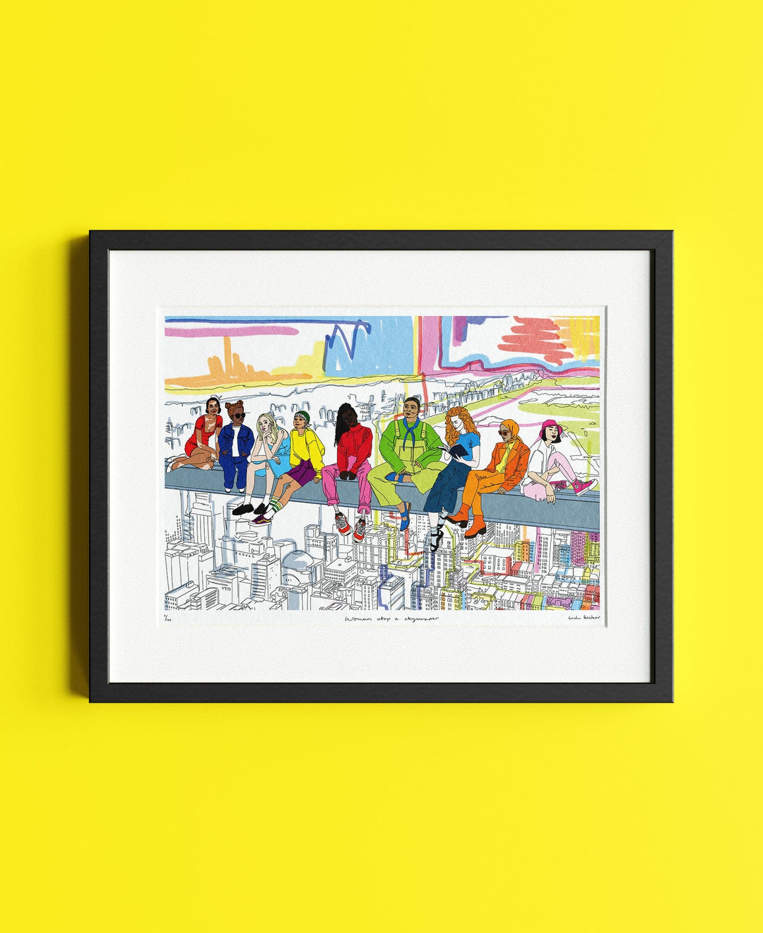 VAGPWR Art Print Women atop a skyscraper (Pre order-Limited edition)