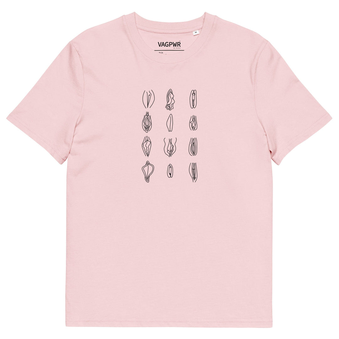 VAGPWR Cotton Pink / S 12 vulvas - Unisex eco t-shirt
