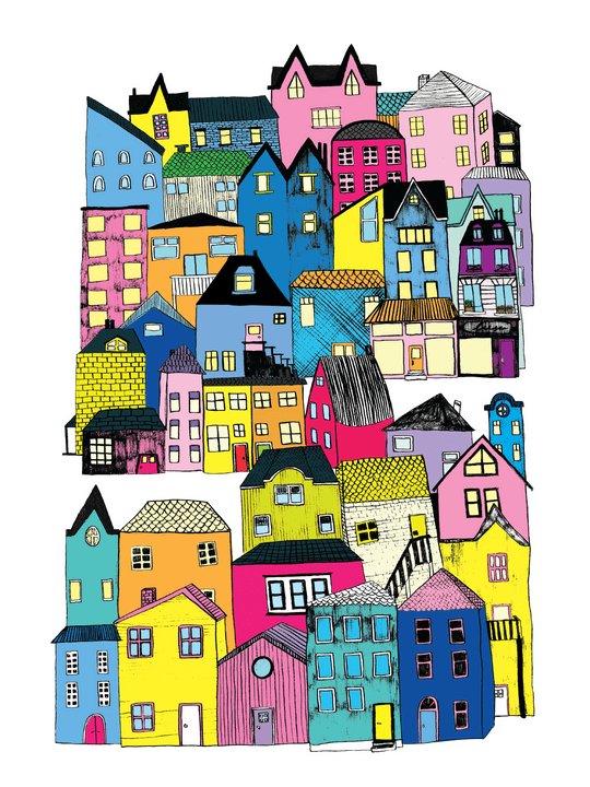 VAGPWR Illustration 30x40 cm Poster - House