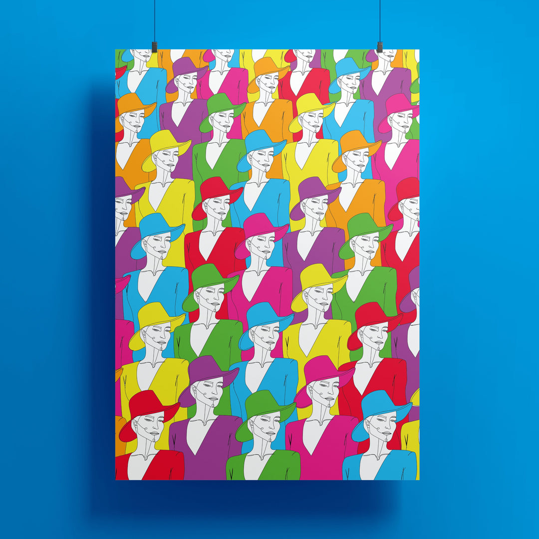 VAGPWR Illustration Art Print - Colourful ladies