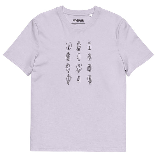 VAGPWR Lavender / S 12 vulvas - Unisex eco t-shirt