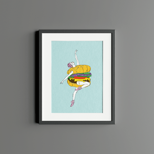 VAGPWR Art Print Print - Burger girl