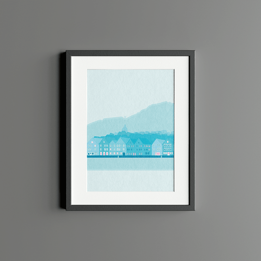 VAGPWR Illustration Print - Bergen in Blue