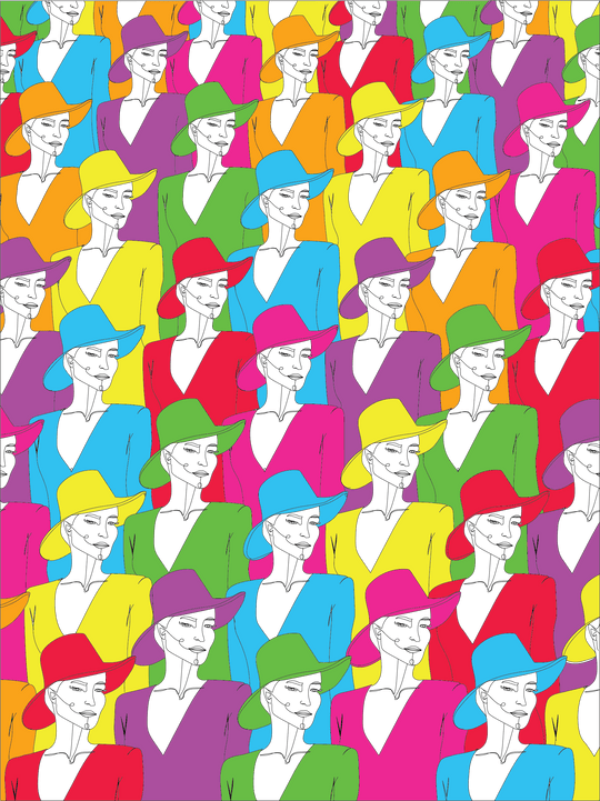 VAGPWR Illustration Print - Colourful ladies