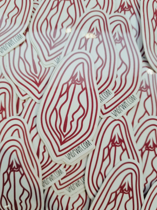 VAGPWR Stickers Sticker- Pink vulva